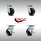 Service Caster 4 Inch Stainless Steel Polyolefin Swivel Caster Set with Ball Bearings 2 Brakes SCC-SS30S420-POB-2-TLB-2 - alternate 3